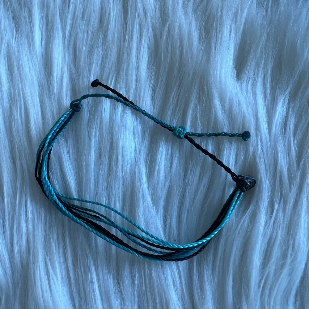 Pura Vida Multi Color Blue Adjustable Wax Thread Beach Bracelet